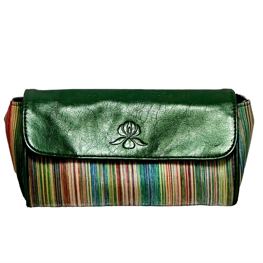 Sisley Multi-Color Striped Cosmetic / Toiletry / Makeup Bag